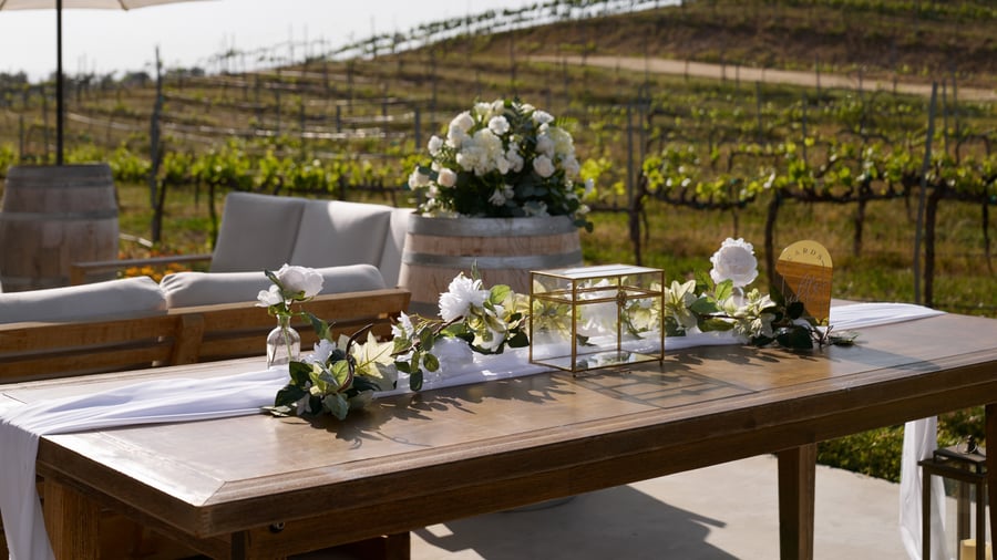 26 - Danza Del Sol Winery - Danz - Vineyard Patio - Welcome Table