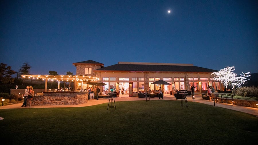Nighttime exterior shot - Boulder Ridge by Wedgewood Events
