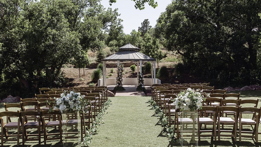 Garden gazebo outdoor space - Creekside Terrace by Wedgewood Events