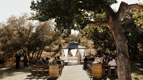 Gorgeous outdoor ceremony at Creekside Terrace by Wedgewood Events