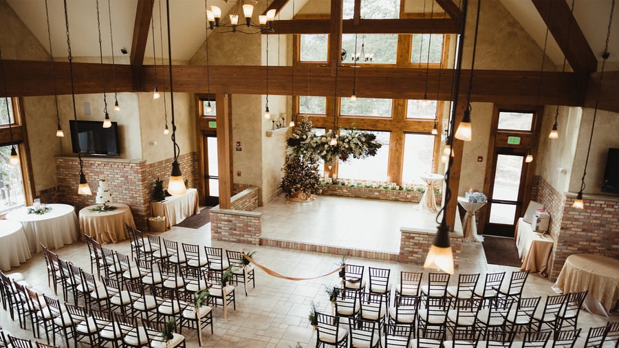 Indoor ceremony setup - Della Terra by Wedgewood Events