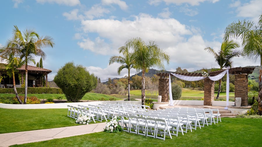 Garden Event Ceremony Fallbrook Estate Golf Course Views