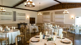 Riverwood Manor Reception Hall with Elegant Table Settings