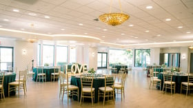 Grand hall with marquee letters - Stallion Mountain by Wedgewood Events