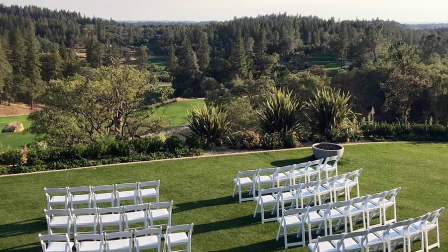 Ceremony overlook at Winchester Estate by Wedgewood Events