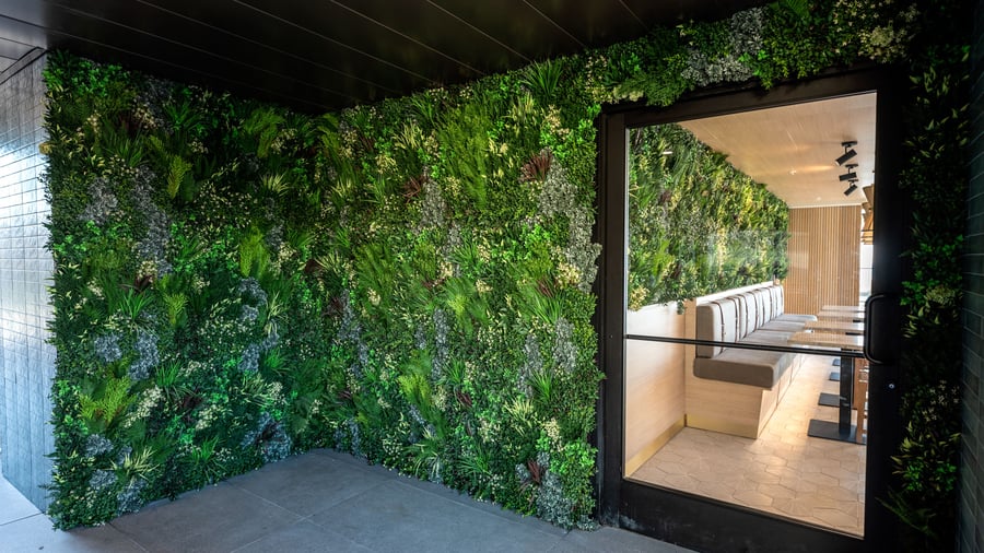 Botanical wall off of main bar - La Jolla Cove Rooftop by Wedgewood Events - 2