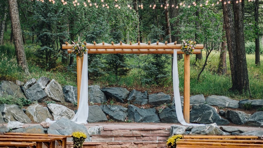 Ceremony site at forested venue - The Pines by Wedgewood Events - 1